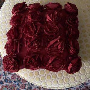 Beautiful red, satin cushion
